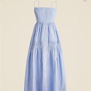 J. Crew Blue Striped Maxi Dress